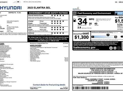 Used 2023 Hyundai Elantra SEL w/ Convenience Package image 5