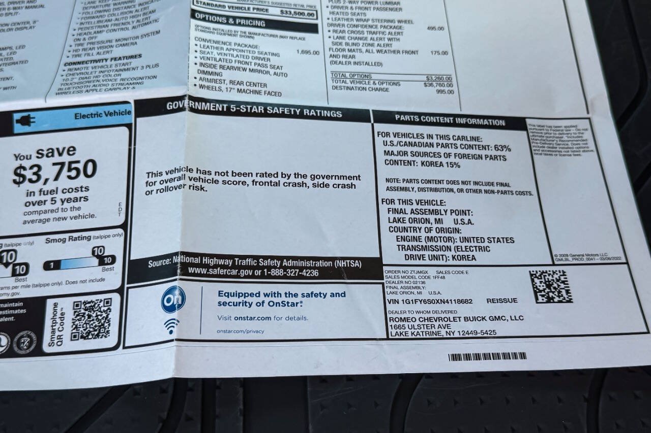Used 2022 Chevrolet Bolt EUV LT w/ Convenience Package FWD image 39
