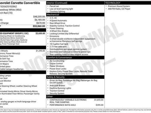 Used 2002 Chevrolet Corvette Convertible w/ Preferred Equipment Group2 RWD image 34