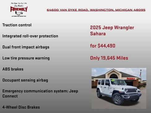 Used 2025 Jeep Wrangler Unlimited Sahara w/ Technology Group AWD/4WD image 30