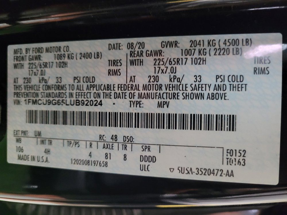 Used 2020 Ford Escape SE AWD/4WD image 33