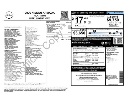 New 2026 Nissan Armada Platinum image 32