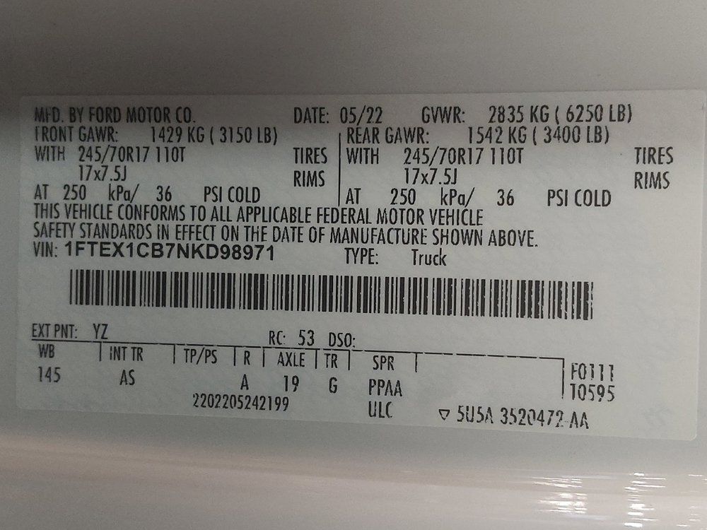 Used 2022 Ford F150 XL w/ Equipment Group 101A High RWD image 33