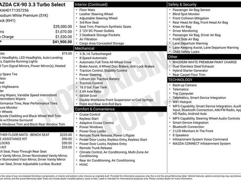 Certified 2026 MAZDA CX-90 3.3 Turbo w/ Select Package AWD/4WD image 8