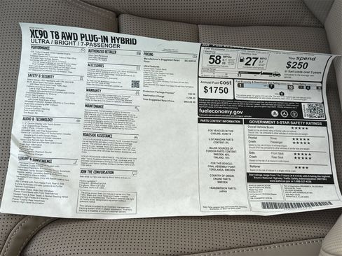 New 2026 Volvo XC90 T8 Ultra w/ Protection Package Premier AWD/4WD image 34