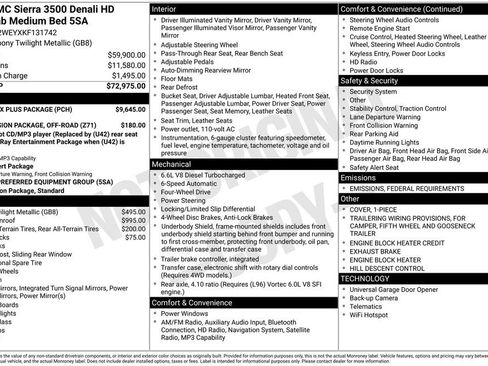 Used 2019 GMC Sierra 3500 Denali w/ Duramax Plus Package image 33