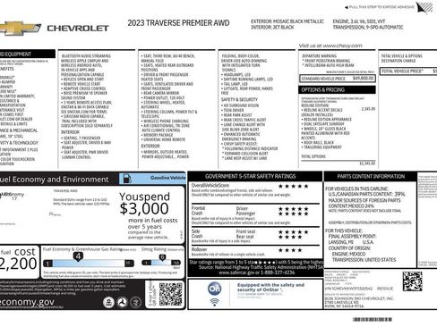 Used 2023 Chevrolet Traverse Premier w/ Redline Edition AWD/4WD image 12