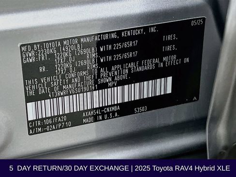 Used 2025 Toyota RAV4 XLE w/ Convenience Package AWD/4WD image 37