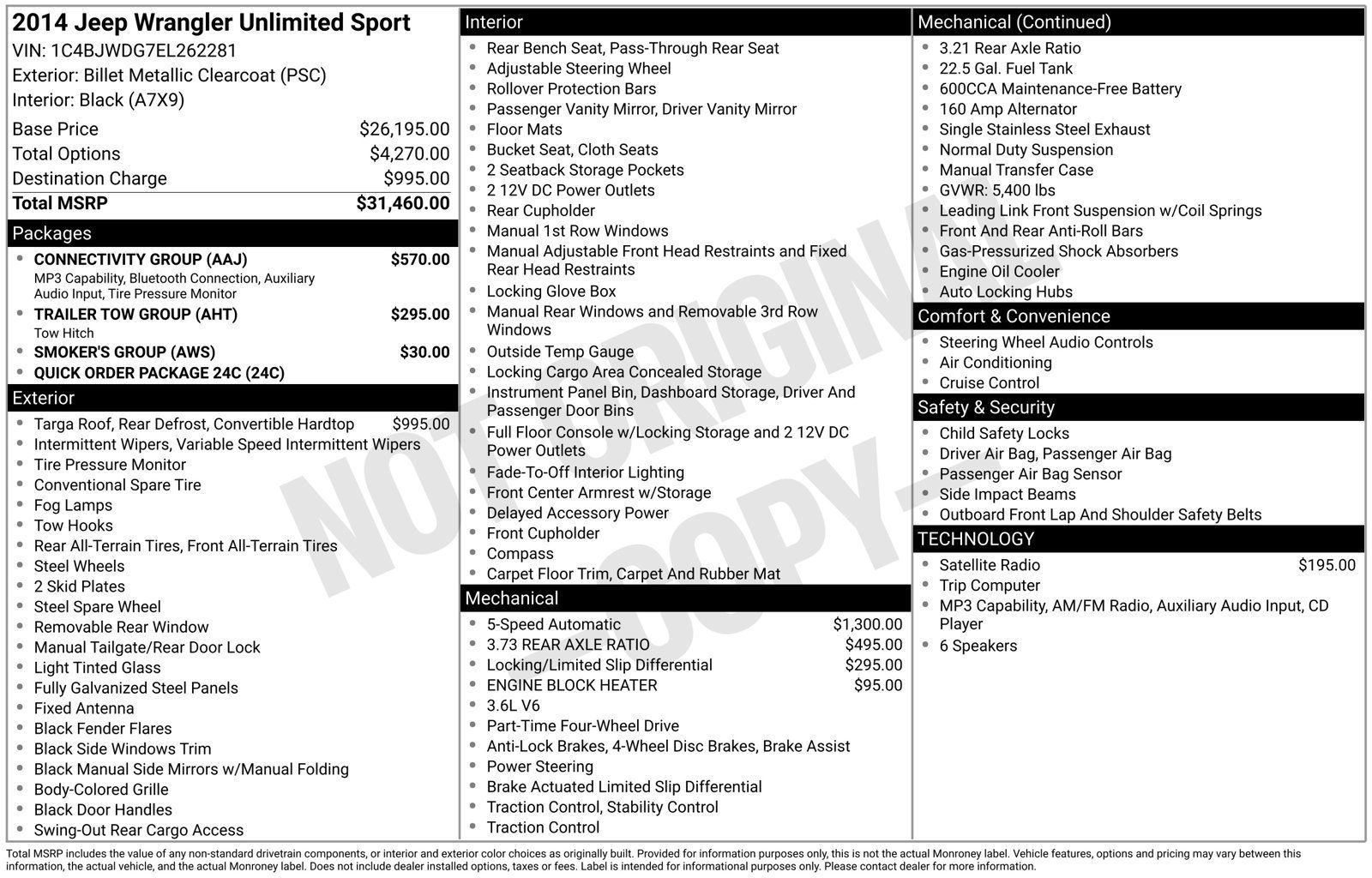 Used 2014 Jeep Wrangler Unlimited Sport w/ Connectivity Group AWD/4WD image 23