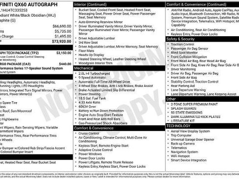 Certified 2026 INFINITI QX60 Autograph w/ Autograph Tech Package image 30