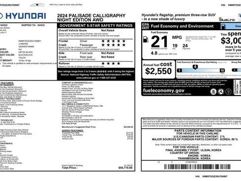 Used 2024 Hyundai Palisade Calligraphy AWD/4WD image 2