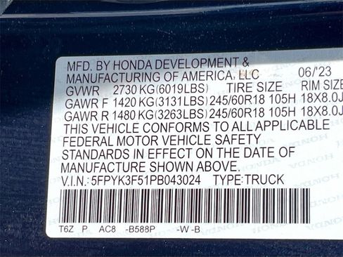 Used 2023 Honda Ridgeline RTL image 32