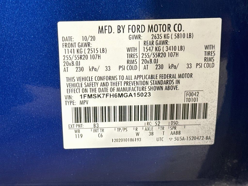 Used 2021 Ford Explorer Limited w/ Equipment Group 301A RWD image 44