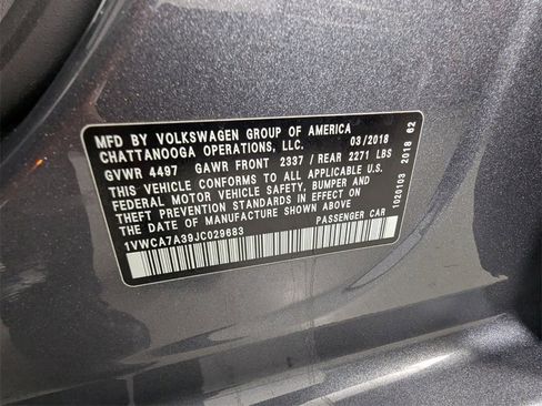 Used 2018 Volkswagen Passat 2.0T SEL Premium image 27