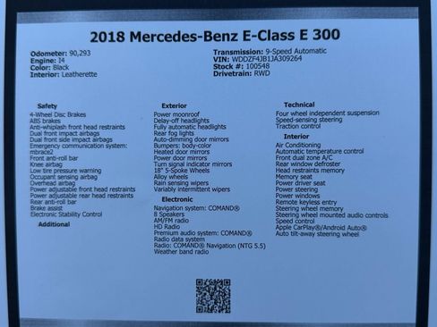 Used 2018 Mercedes-Benz E 300 image 49