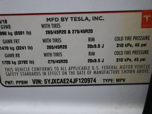 Used 2018 Tesla Model X 75D AWD/4WD image 9
