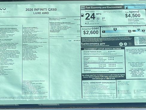 New 2026 INFINITI QX60 Luxe w/ Cargo Package image 13