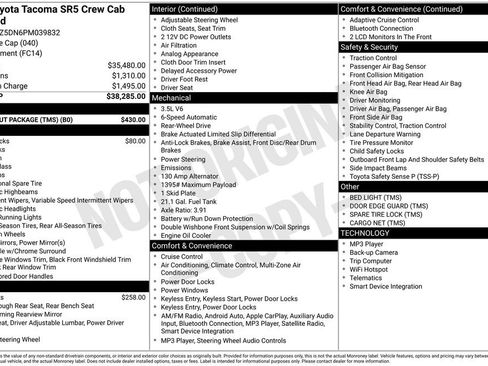 Used 2023 Toyota Tacoma SR5 w/ Black Out Package (TMS) RWD image 3