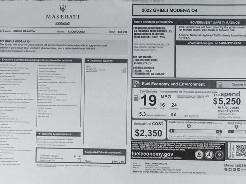 Used 2022 Maserati Ghibli Modena Q4 image 49