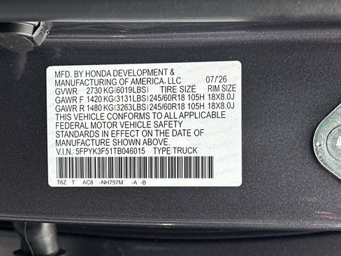 New 2026 Honda Ridgeline RTL image 31
