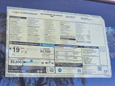 Used 2026 Chevrolet Silverado 1500 RST w/ RST Select Package RWD image 17