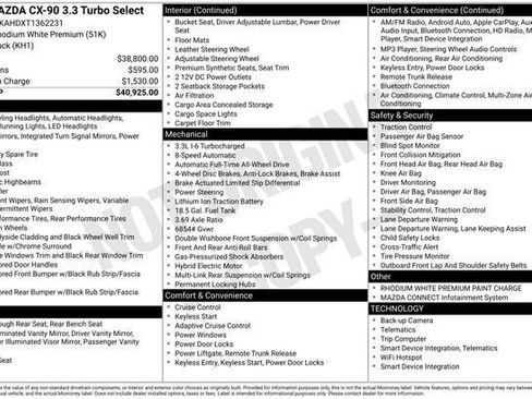 New 2026 MAZDA CX-90 3.3 Turbo w/ Select Package image 25