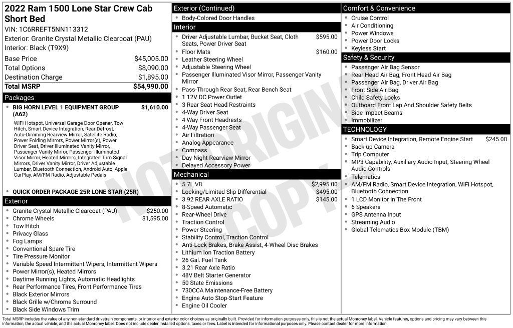 Used 2022 RAM 1500 Lone Star RWD image 34