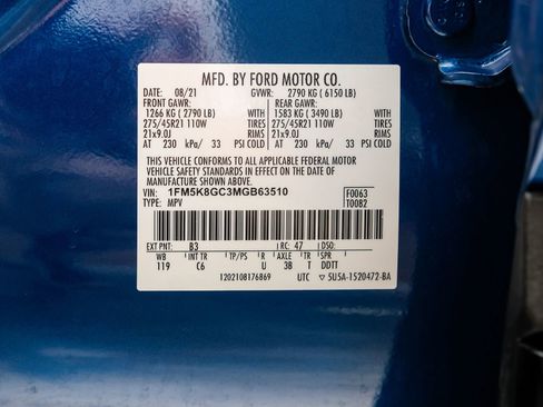 Used 2021 Ford Explorer ST w/ Equipment Group 401A AWD/4WD image 81
