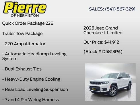 Used 2025 Jeep Grand Cherokee L Limited w/ Trailer Tow Package image 6