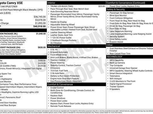 Used 2023 Toyota Camry XSE w/ Navigation Package FWD image 22