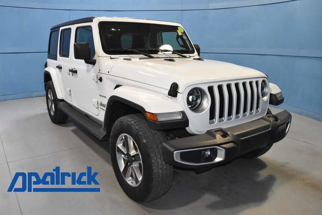 Used 2021 Jeep Wrangler Unlimited Sahara w/ LED Lighting Group AWD/4WD image 1