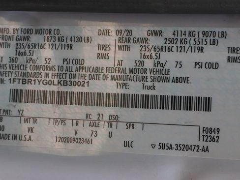 Used 2020 Ford Transit 250 Low Roof w/ Load Area Protection Package RWD image 45