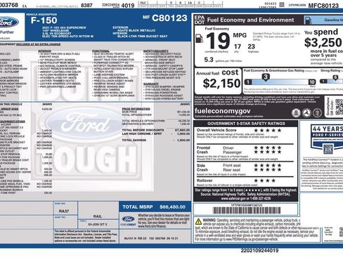 Certified 2021 Ford F150 Lariat w/ Equipment Group 502A High AWD/4WD image 39