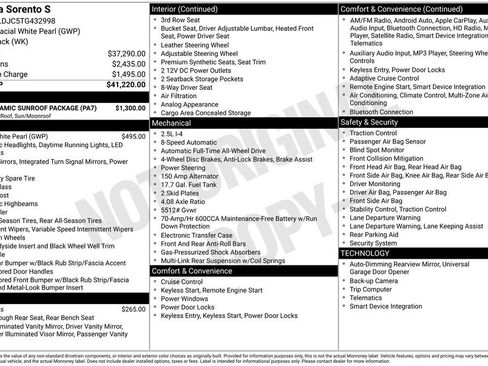 New 2026 Kia Sorento S w/ S Panoramic Sunroof Package AWD/4WD image 9