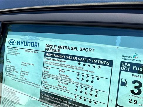 New 2026 Hyundai Elantra SEL Sport Premium w/ Cargo Package FWD image 14