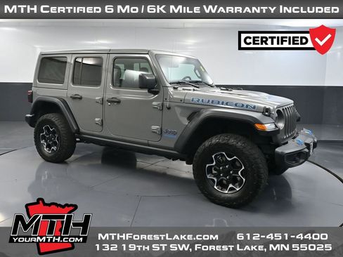 Used 2022 Jeep Wrangler Unlimited Rubicon 4xe w/ Cold Weather Group image 1