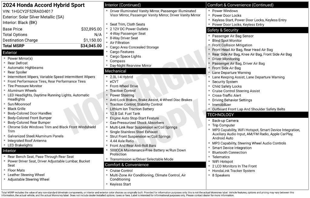 Used 2024 Honda Accord Sport image 38