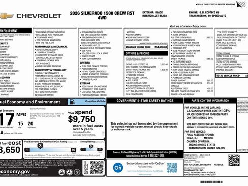 New 2026 Chevrolet Silverado 1500 RST AWD/4WD image 5