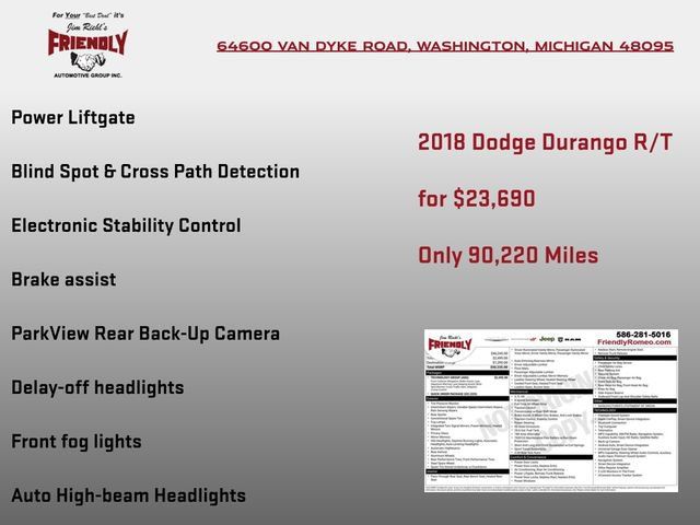 Used 2018 Dodge Durango R/T w/ Technology Group AWD/4WD image 8