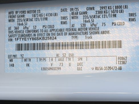 New 2025 Ford Transit 150 Low Roof w/ Load Area Protection Package image 42