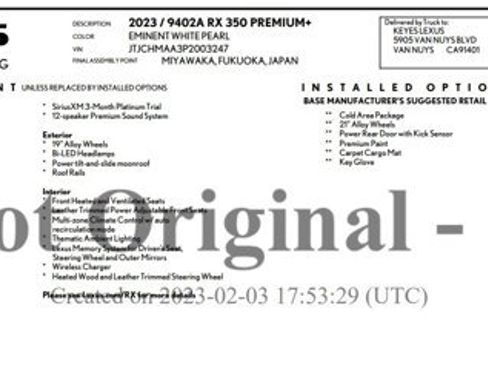 Used 2023 Lexus RX 350 Premium Plus w/ Cold Area Package image 2