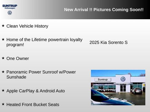 Used 2025 Kia Sorento S w/ Panoramic Sunroof Package FWD image 3