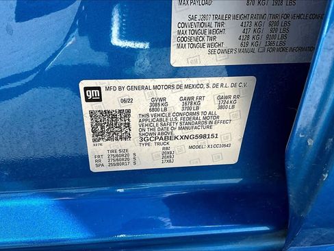 Used 2022 Chevrolet Silverado 1500 Custom w/ LPO, Dark Essentials Package image 65