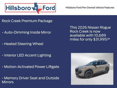 Used 2026 Nissan Rogue SV w/ Rock Creek Premium Package AWD/4WD image 3