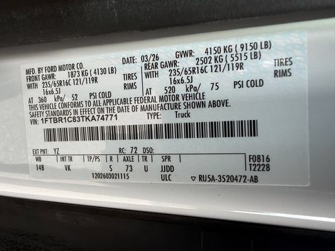 Used 2026 Ford Transit 250 148 Medium Roof w/ Load Area Protection Package RWD image 49