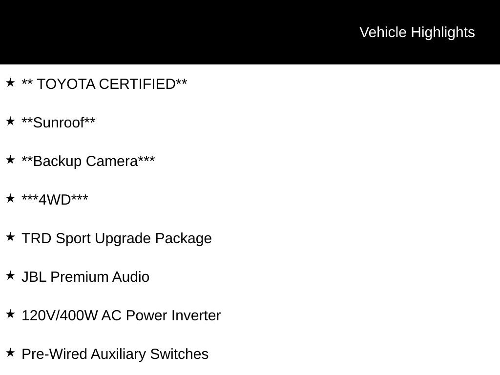 Used 2024 Toyota Tacoma TRD Sport w/ TRD Sport Upgrade Package AWD/4WD image 29
