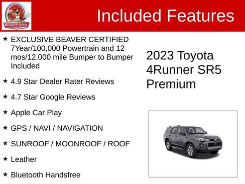 Used 2023 Toyota 4Runner SR5 Premium w/ Moonroof Package RWD image 4