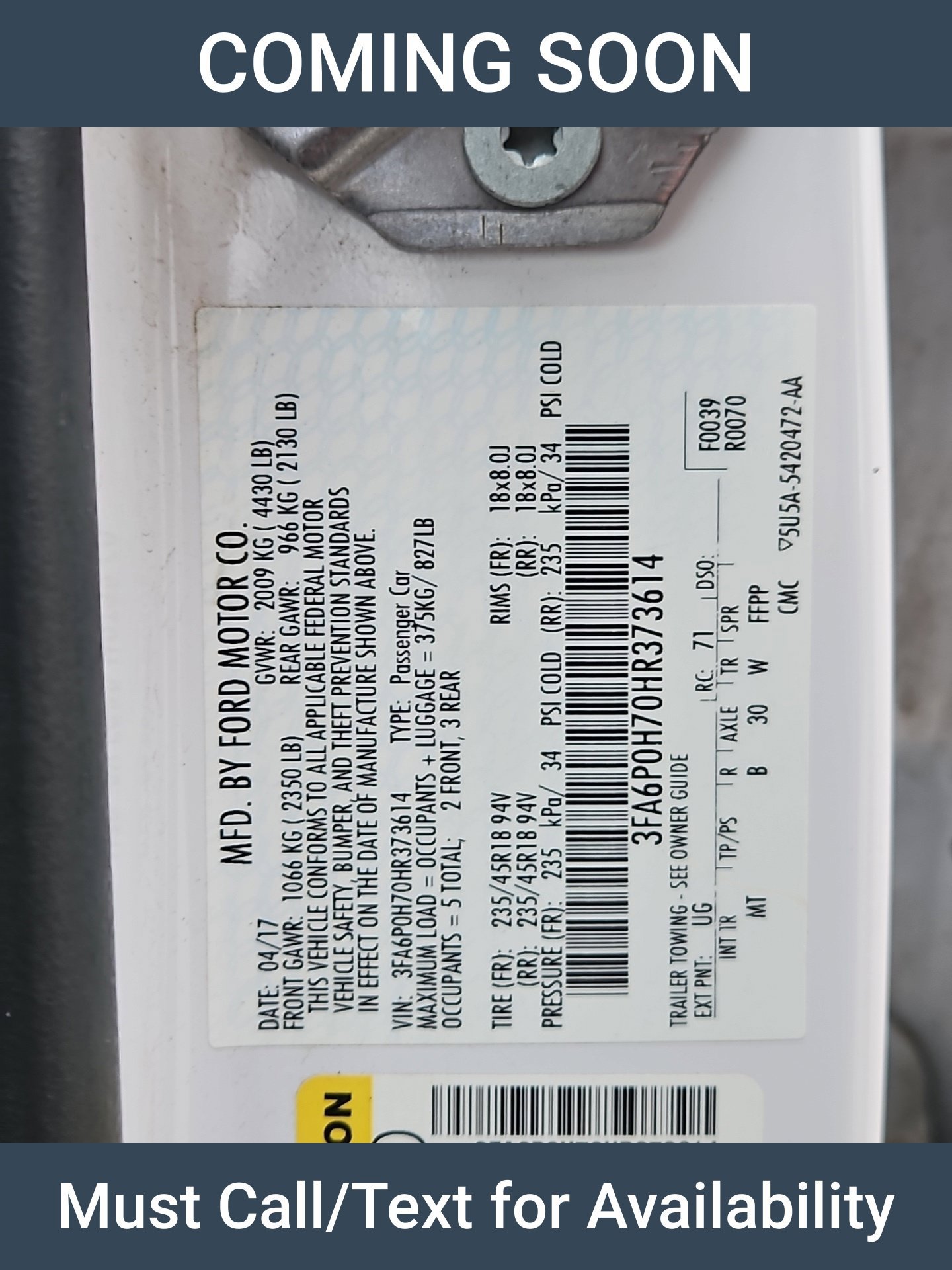 Used 2017 Ford Fusion SE w/ Equipment Group 201A FWD image 14
