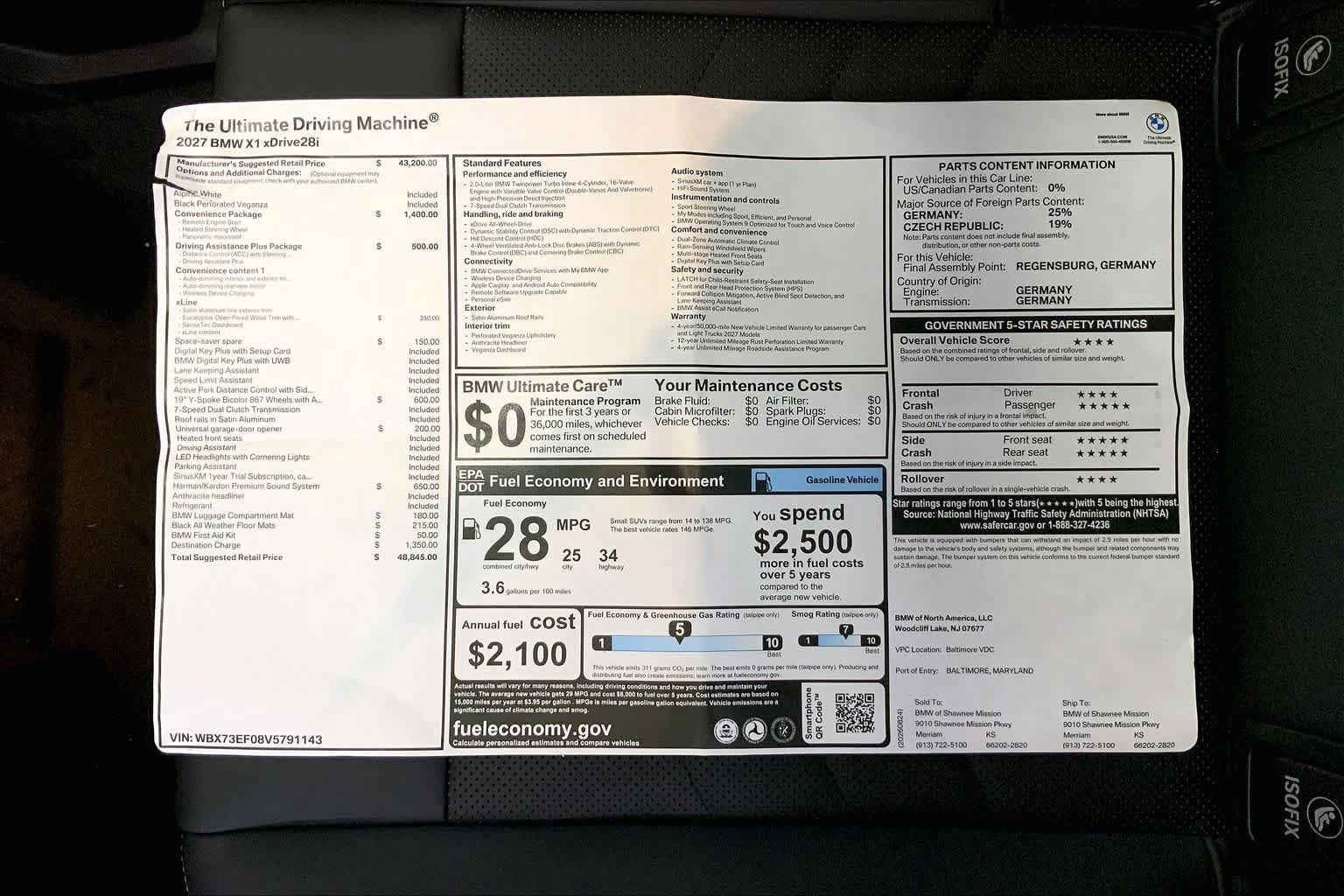 New 2027 BMW X1 xDrive28i AWD/4WD image 22