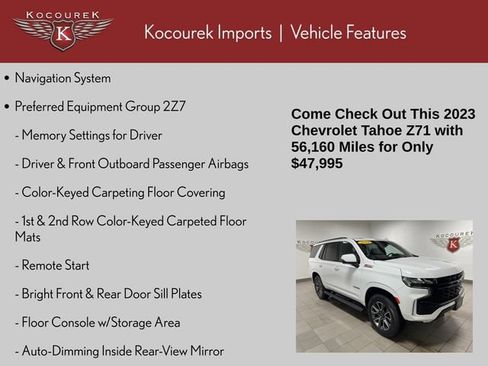 Used 2023 Chevrolet Tahoe Z71 w/ Luxury Package AWD/4WD image 4